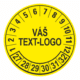 Kontrolní štítek 27-32  Váš text/logo žlutý