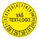 Kontrolní štítek 28-31 Váš text/logo žluté