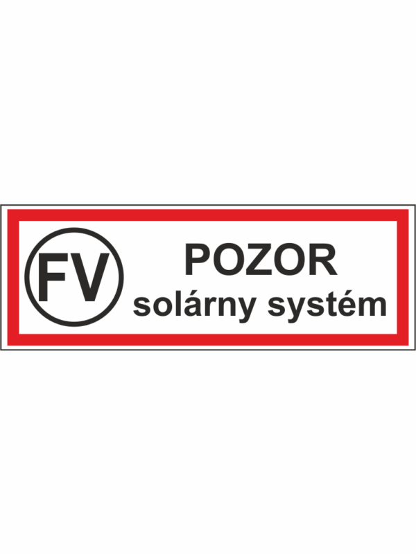 Pozor solárny systém