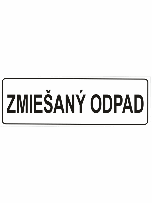 Zmiešaný odpad – text bez symbolu