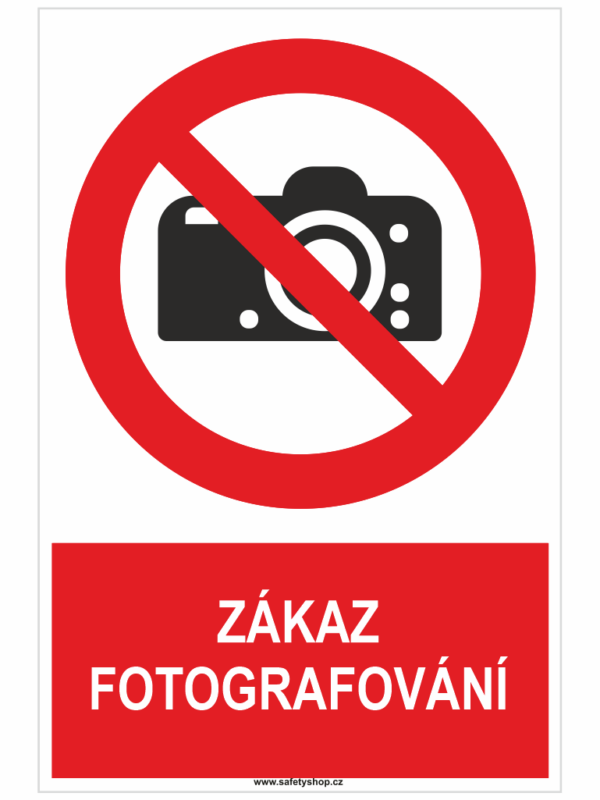 ZÁKAZ FOTOGRAFOVÁNÍ  ISO 7010