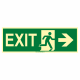 EXIT vpravo - fotoluminiscenční