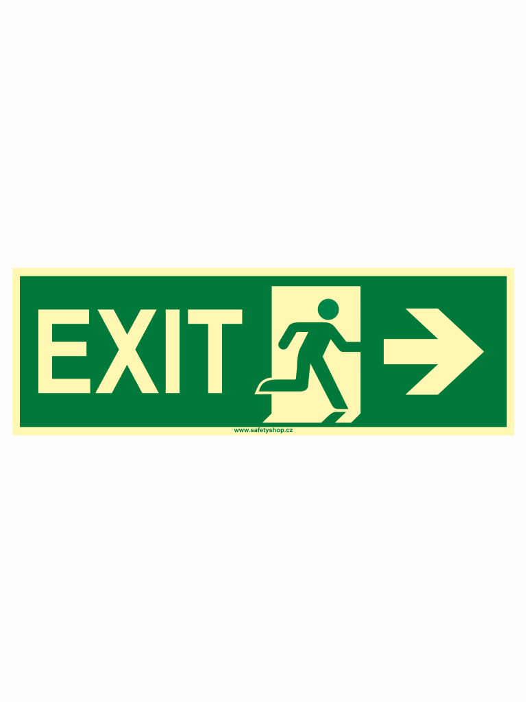 190080ft EXIT vpravo - fotoluminiscenční - Obrázek 1