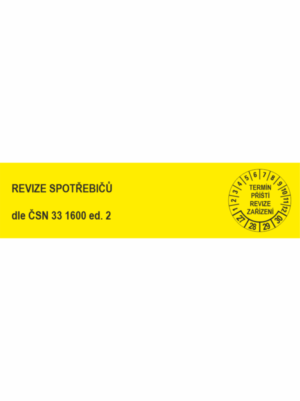 Revize spotřebičů TERMÍN PŘÍŠTÍ REVIZE 2027-30
